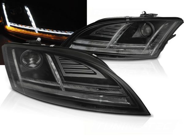 Frontlykter Audi TT 10-14 8J Med AFS Xenon Led Drl Black Seq