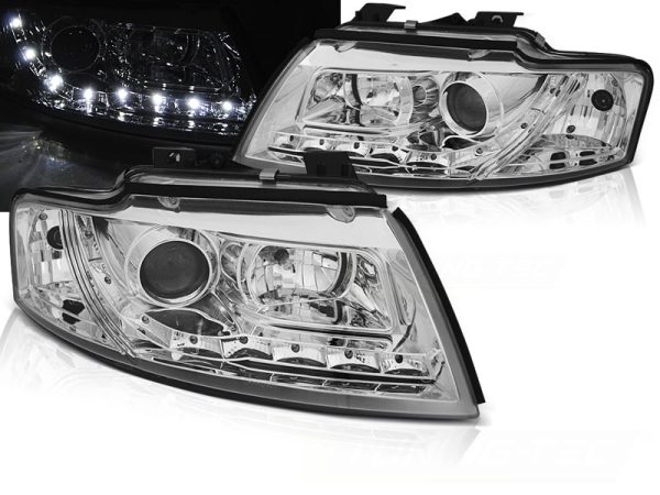 Frontlykter Audi A4 B6 Cabrio 02-06 Daylight Chrome