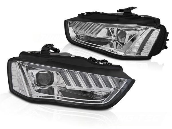 Frontlykter Audi A4 B8 12-15 Xenon Led Chrome Seq - Bilde 2