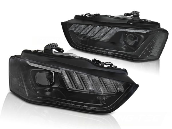 Frontlykter Audi A4 B8 12-15 Led Black Seq - Bilde 2