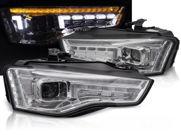 Frontlykter Audi A5 11-16 Led Frontlykter Led Chrome Seq
