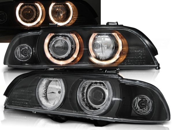 Frontlykter Bmw E39 09.95-06.03 Angel Eyes Black