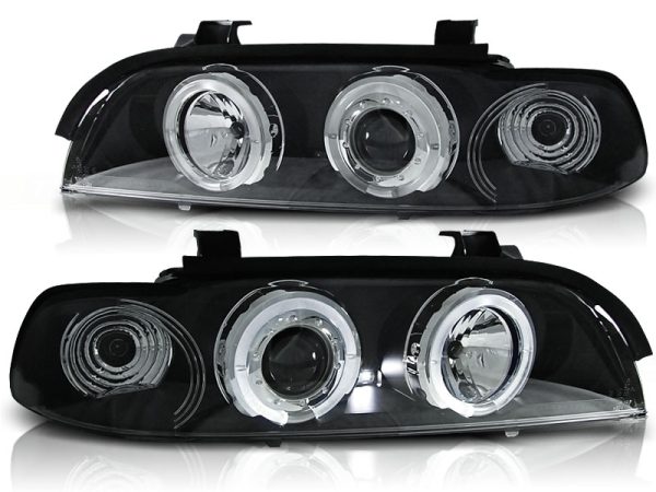 Frontlykter Bmw E39 09.95-06.03 Angel Eyes Black