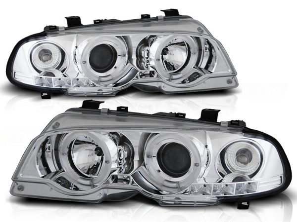 Frontlykter Bmw E46 04.99-03.03 Coupe Angel Eyes Chrome - Bilde 2