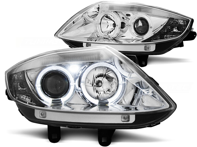 Frontlykter Bmw Z4 E85 E86 02-08 Angel Eyes Chrome - Bilde 2
