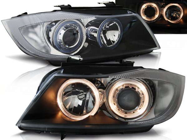 Frontlykter Bmw E90 / E91 03.05-08.08 Angel Eyes