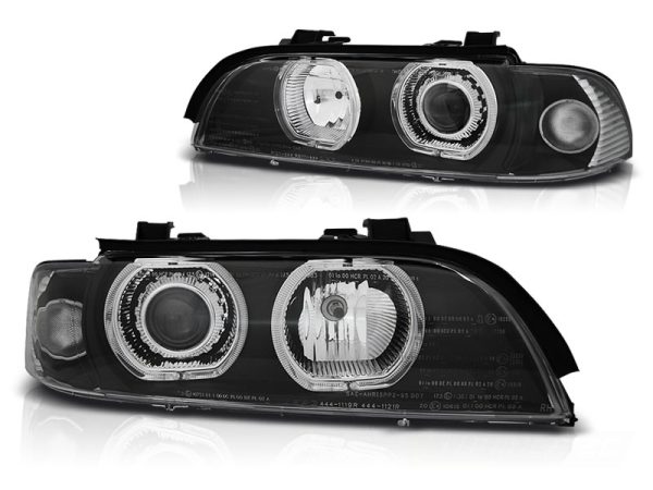Frontlykter Bmw E39 09.95-06.03 Xenon Angel EyesLed Black