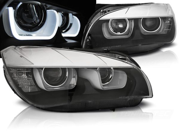 Frontlykter Bmw X1 E84 08.12-01.14 Xenon U-Led Lys Black
