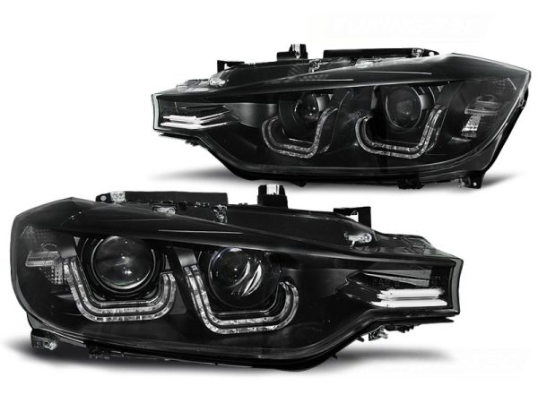 Frontlykter Bmw F30 / F31 10.11-05.15 Xenon U-Led Lys Black