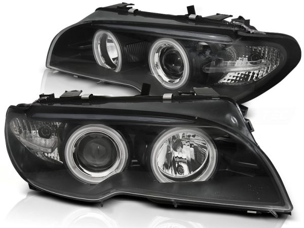 Frontlykter Bmw E46 04.03-06 Angel Eyes Xenon Black Coupe / Cabrio - Bilde 2