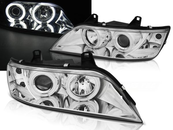 Frontlykter Bmw Z3 01.96-02 Angel Eyes CCFL Chrome