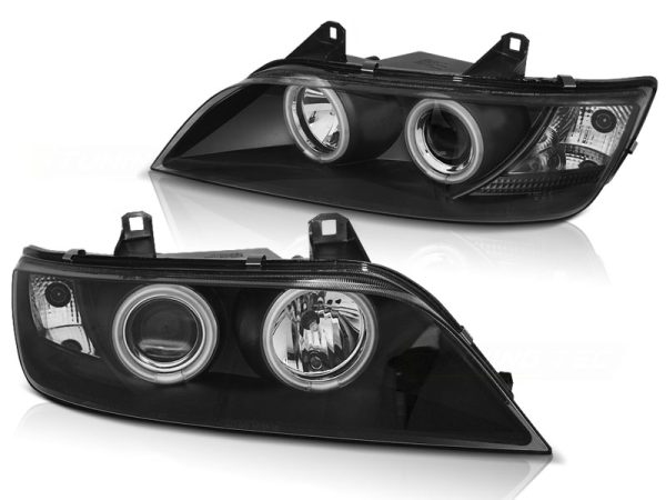 Frontlykter Bmw Z3 01.96-02 Angel Eyes CCFL Black - Bilde 2