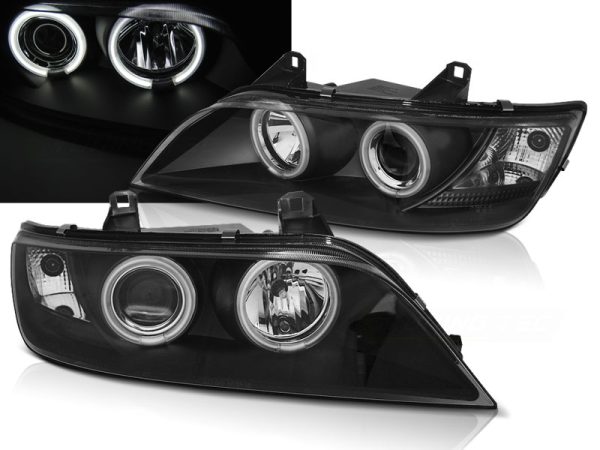 Frontlykter Bmw Z3 01.96-02 Angel Eyes CCFL Black
