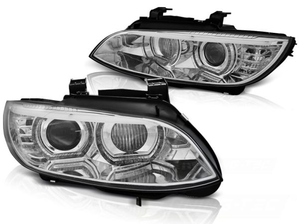 Frontlykter Bmw E92 / E93 06-10 Xeonon Angel Eyes Led Chrome AFS - Bilde 2