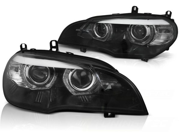 Frontlykter Bmw X5 E70 07-10 AE Drl Led Black AFS HID - Bilde 2