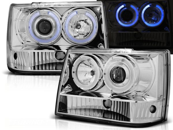 Frontlykter Jeep Grand Cherokee 93-98 Chrome