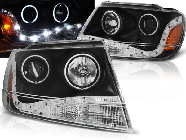 Frontlykter Jeep Grand Cherokee 99-05.05 Daylight Black