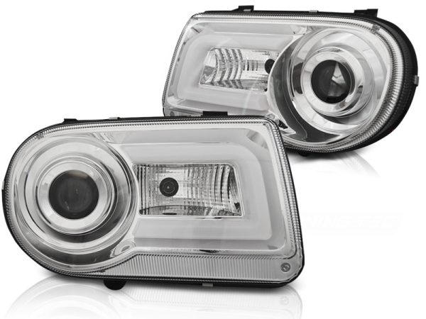 Frontlykter Chrysler 300c 05-10 Chrome Tube Light - Bilde 2
