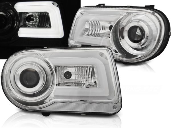 Frontlykter Chrysler 300c 05-10 Chrome Tube Light