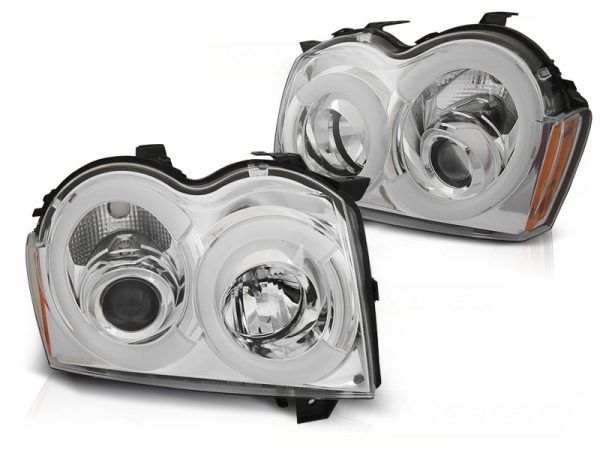 Frontlykter Jeep Grand Cherokee 05-08 ChromeTube Light - Bilde 2