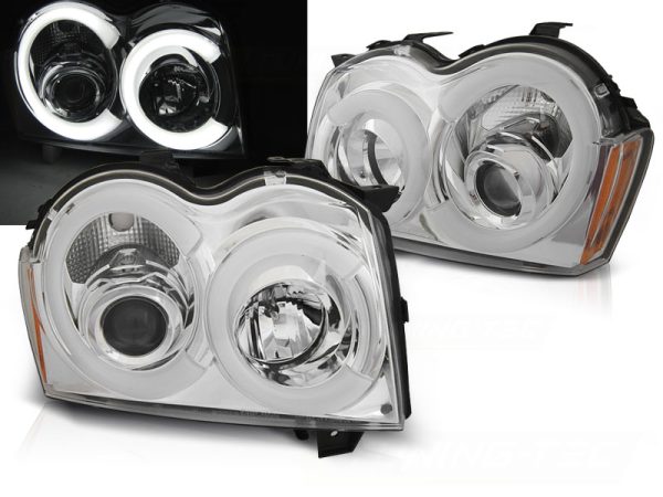 Frontlykter Jeep Grand Cherokee 05-08 ChromeTube Light