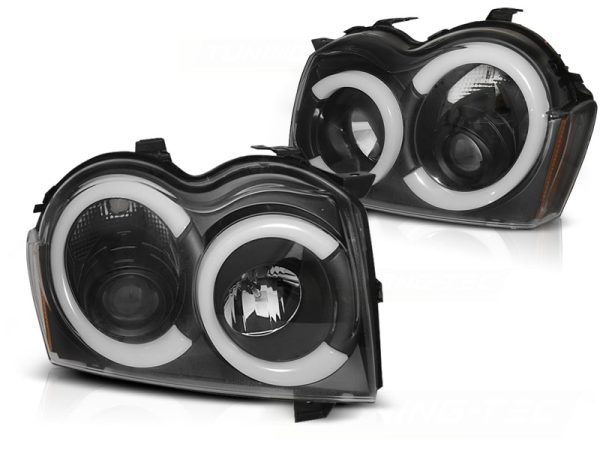 Frontlykter Jeep Grand Cherokee 05-08 Black Tube Light - Bilde 2