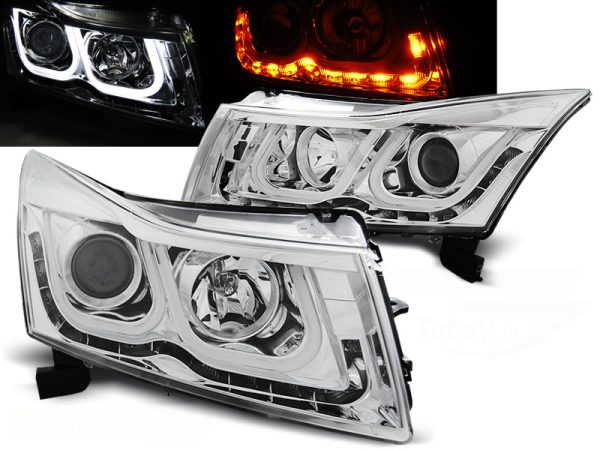 Frontlykter Chevrolet Cruze 09-12 Tube Light Chrome