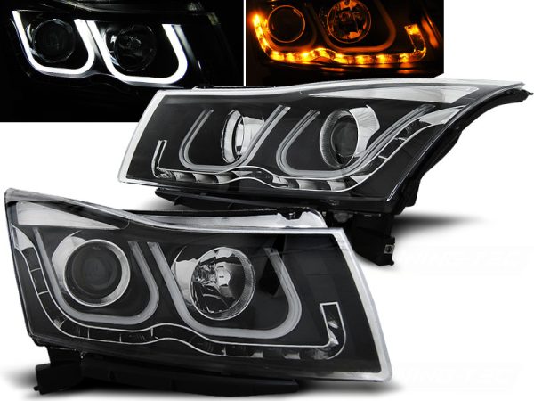 Frontlykter Chevrolet Cruze 09-12 Tube Light Black