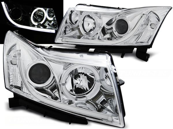 Frontlykter Chevrolet Cruze 09-12 Tube Light Chrome