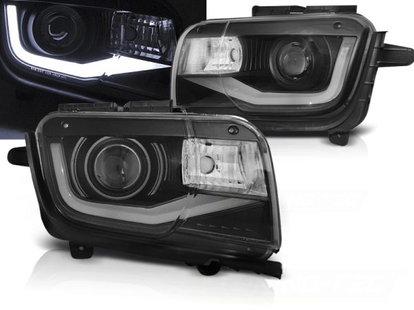 Frontlykter Chevrolet Camaro 09-13 Tube Light Black
