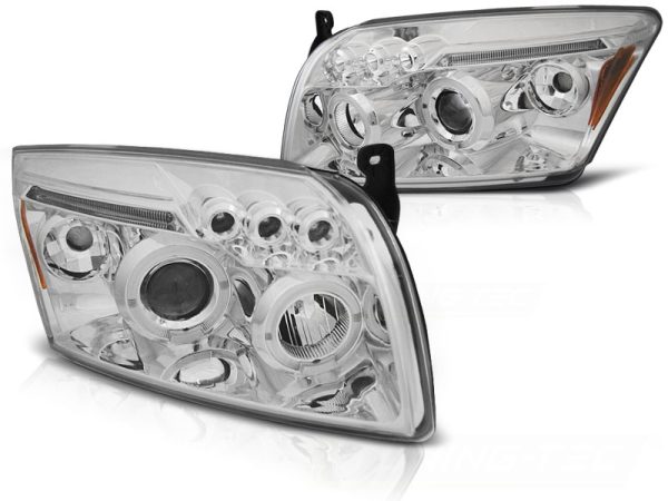 Frontlykter Dodge Caliber 06-12 Angel Eyes Chrome - Bilde 2