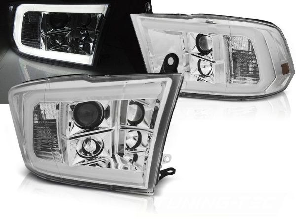 Frontlykter Dodge RAM 09-18 Tube Light Chrome