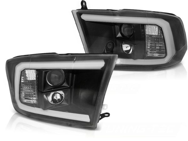 Frontlykter Dodge RAM 09-18 Tube Light Black - Bilde 2