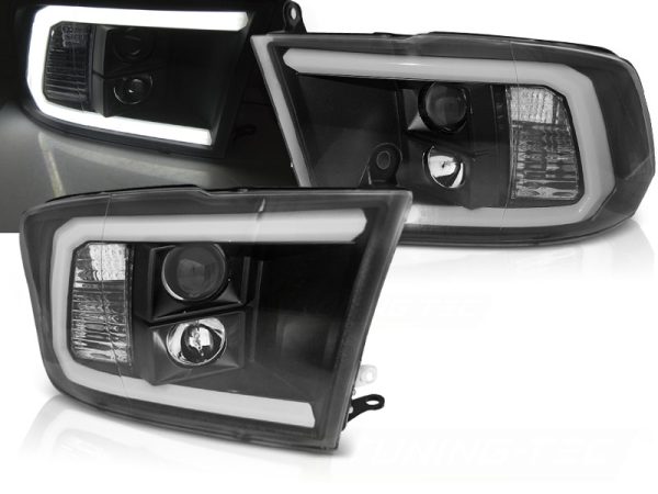 Frontlykter Dodge RAM 09-18 Tube Light Black