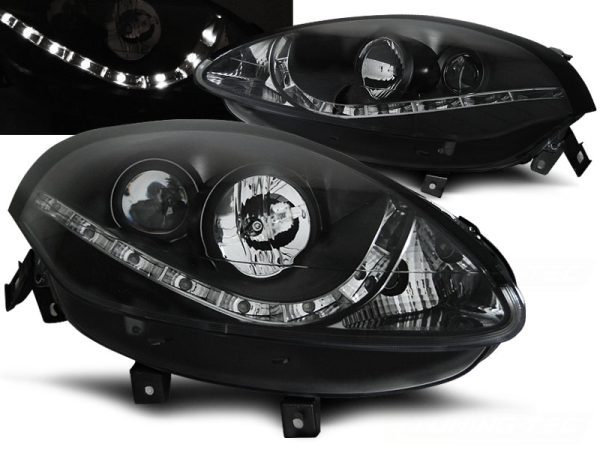 Frontlykter Fiat Bravo II 07-15 Daylight Black