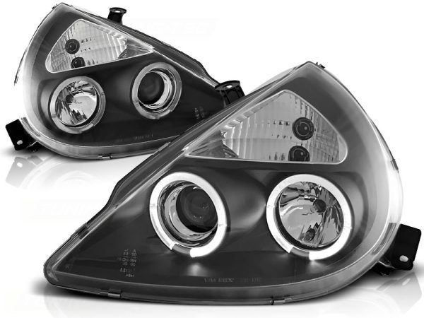 Frontlykter Ford KA 11.96-08 Angel Eyes Black - Bilde 2