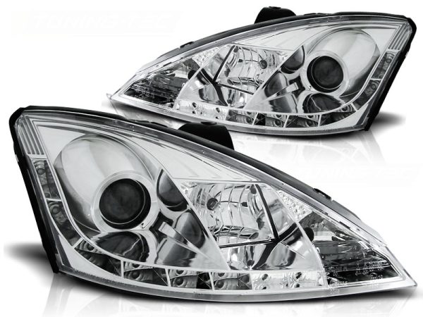 Frontlykter Ford Focus 11.01-10.04 Daylight Chrome