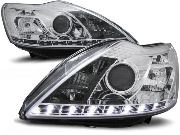 Frontlykter Ford Focus II 02.08-10 Daylight Chrome - Bilde 2
