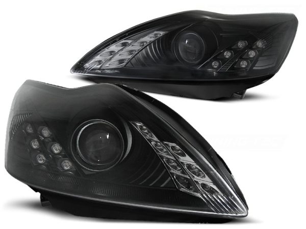 Frontlykter Ford Focus 02.08-10 Daylight Black - Bilde 2
