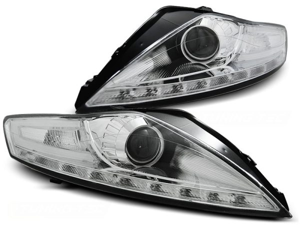 Frontlykter Ford Mondeo 07.07-11.10 Daylight Chrome Led Indikator - Bilde 2