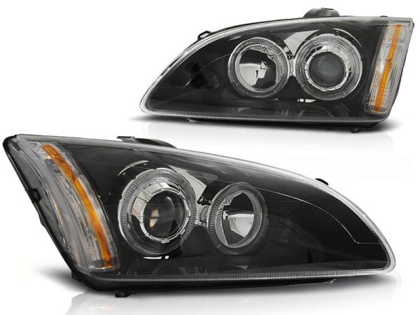 Frontlykter Ford Focus II 09.04-01.08 Angel Eyes Black - Bilde 2