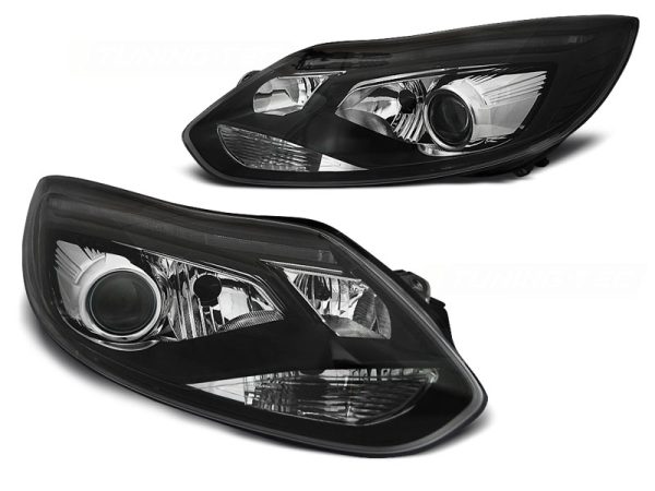 Frontlykter Ford Focus MK3 11-10.14 Tube Light Sort - Bilde 2