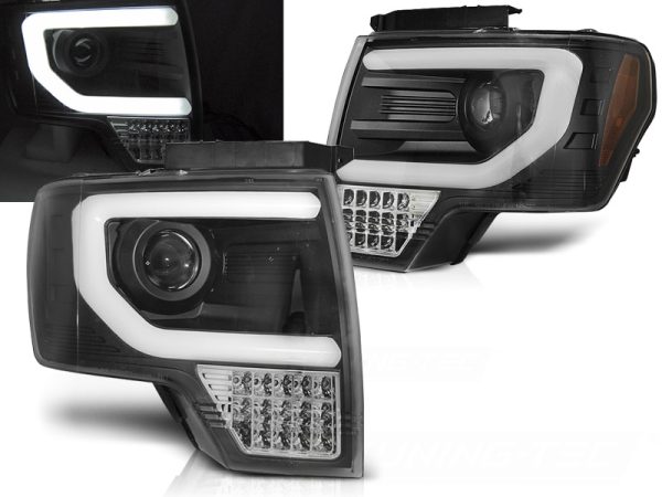 Frontlykter Ford F150 Mk12 08-14 Tube Lights Sort