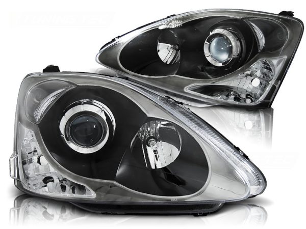 Frontlykter Honda Civic 01-06 Hatchback Black