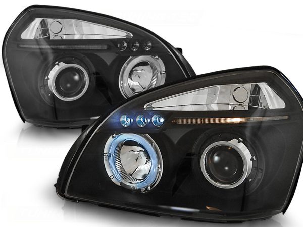 Frontlykter Hyundai Tucson 07.04-10 Angel Eyes Black - Bilde 2