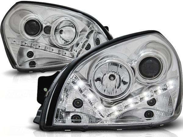 Frontlykter Hyundai Tucson 07.04-10 Daylight Chrome - Bilde 2