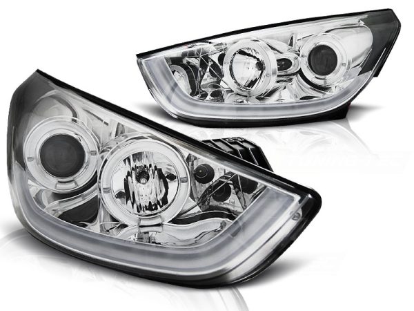 Frontlykter Hyundai Tucson IX35 10-13 Chrome Tube Light - Bilde 2