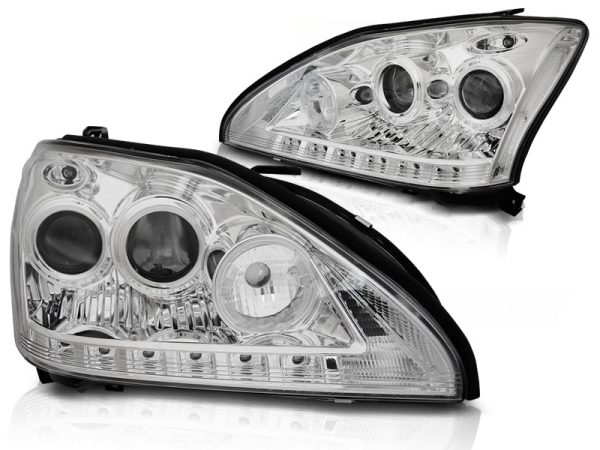 Frontlykter Lexus RX 330 / 350 03-08 Tube Light Chrome - Bilde 2