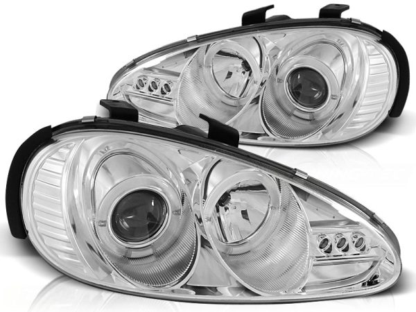 Frontlykter Mazda MX3 91-98 Angel Eyes Chrome - Bilde 2