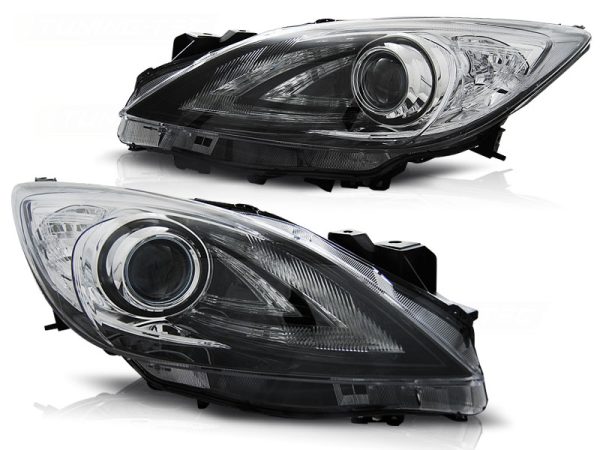 Frontlykter Mazda 3 09-01.13 Black MPS Look
